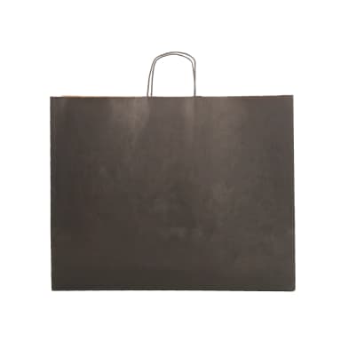 Büküm Saplı Siyah Kraft Çanta 18x8x23 cm