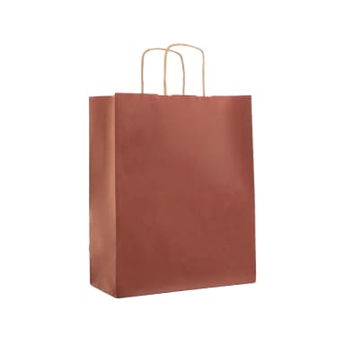 Büküm Saplı Kırmızı Kraft Çanta 15x8x20 cm