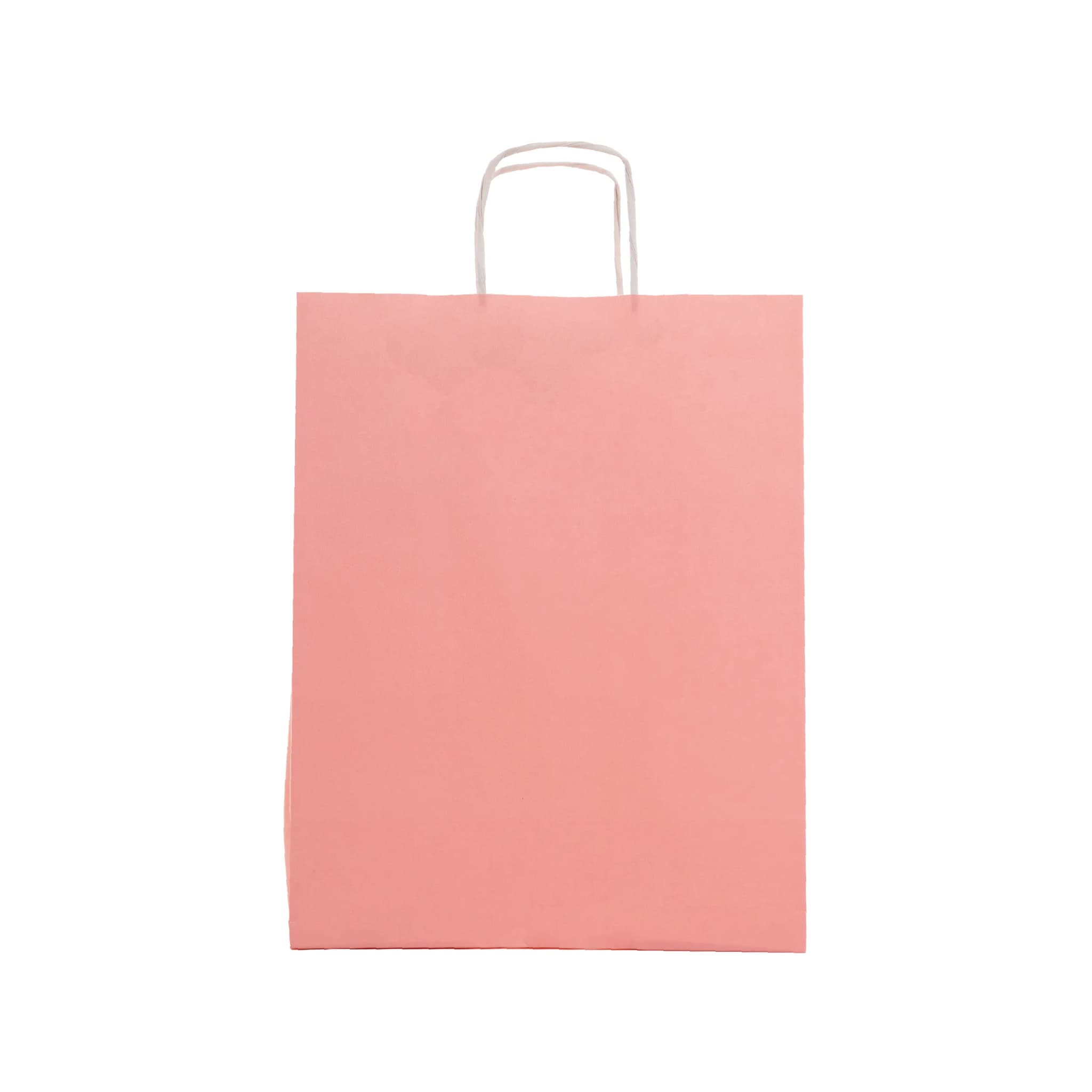 Büküm Saplı Pembe Kraft Çanta 29x15x29 cm