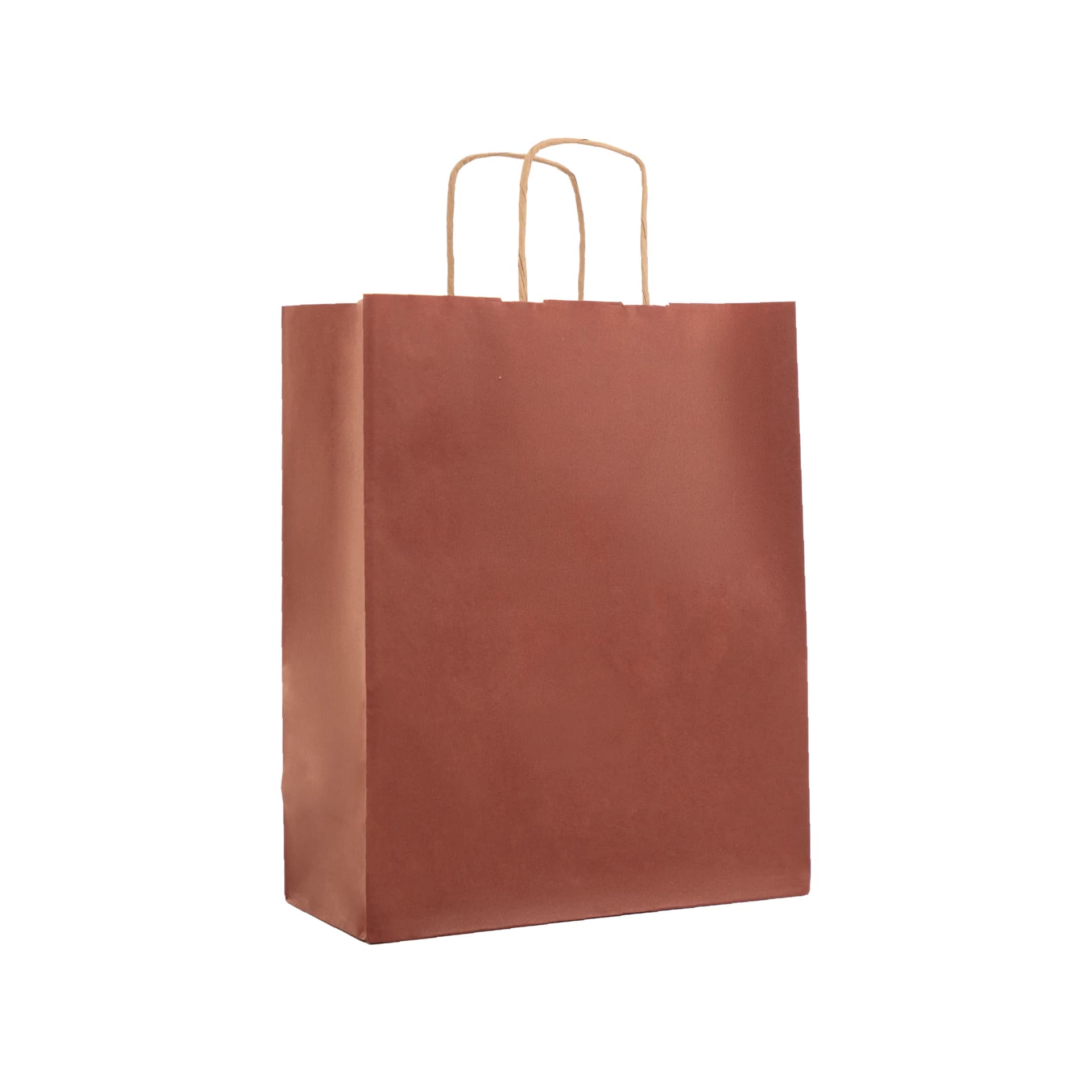 Büküm Saplı Kırmızı Kraft Çanta 38x25x36 cm