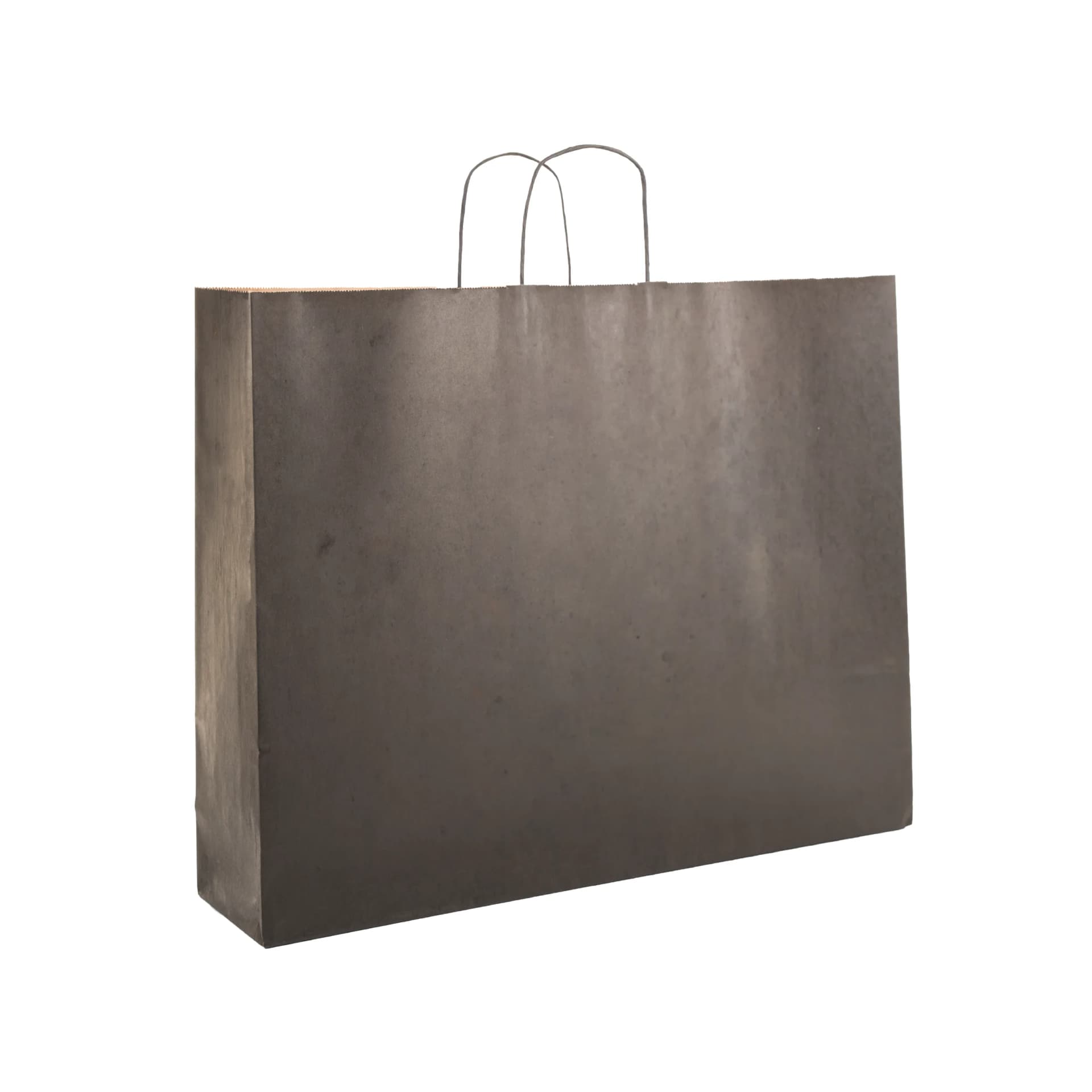 Büküm Saplı Siyah Kraft Çanta 18x8x23 cm