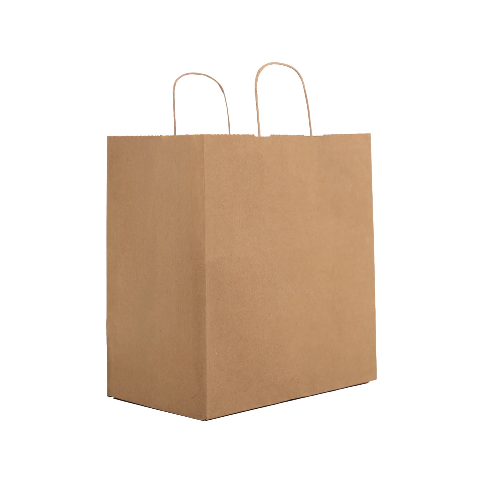 Büküm Saplı Esmer Kraft Çanta 29x15x29 cm