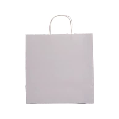 Büküm Saplı Beyaz Kraft Çanta 29x15x29 cm