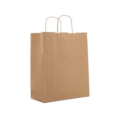 Büküm Saplı Esmer Kraft Çanta 44x14x50 cm