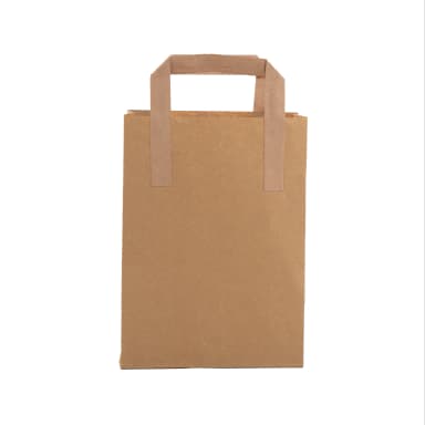 Flat Saplı Esmer Kraft Çanta 22x10x25 cm
