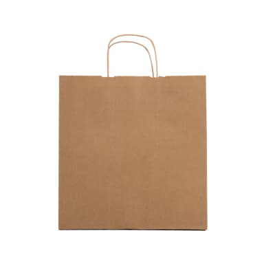 Büküm Saplı Esmer Kraft Çanta 20x10x22 cm